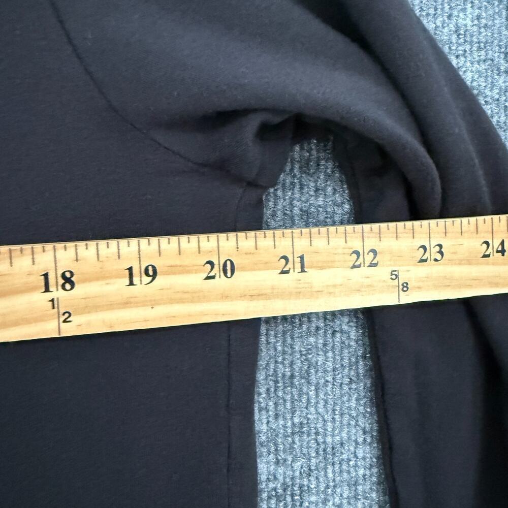 Athleta Open Front Cardigan Womens Small Black Shawl Collar Pockets Cozy Wrap - Picture 9 of 12